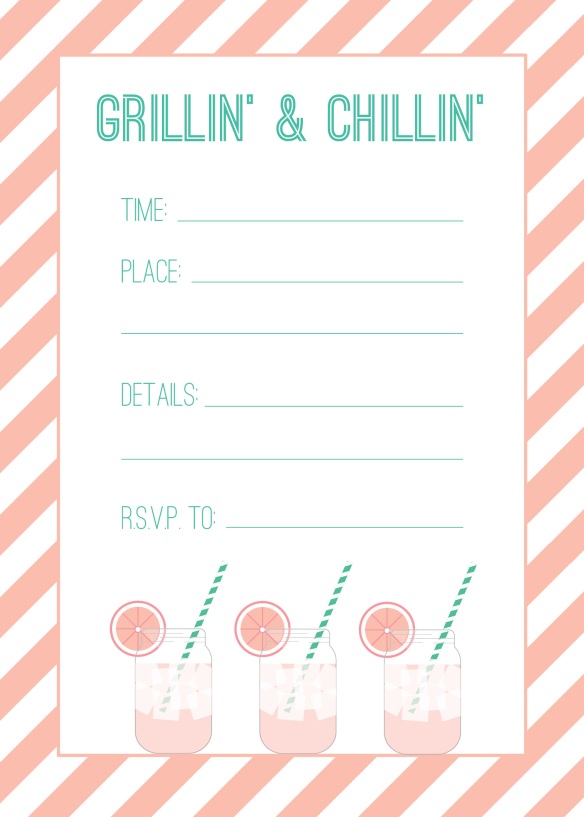 Free Printable Cook Out Invitations
