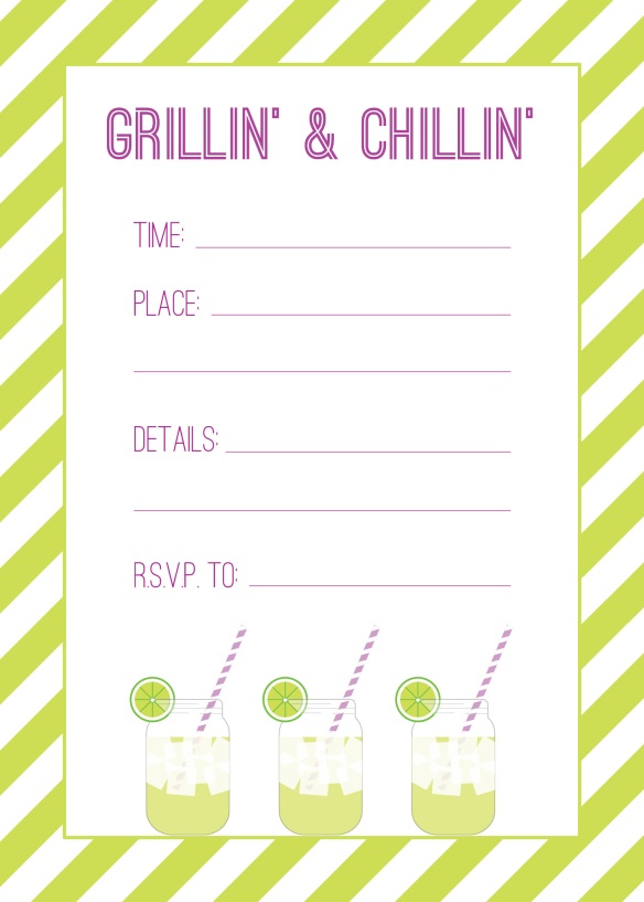 Free Printable Cook Out Invitations - Limeade