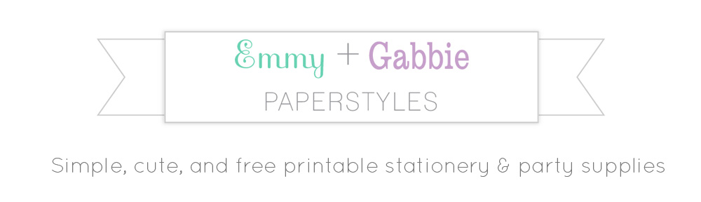 Emmy + Gabbie Paperstyles | Fabulously cute, printable party supplies, party inspiration and free downloads.